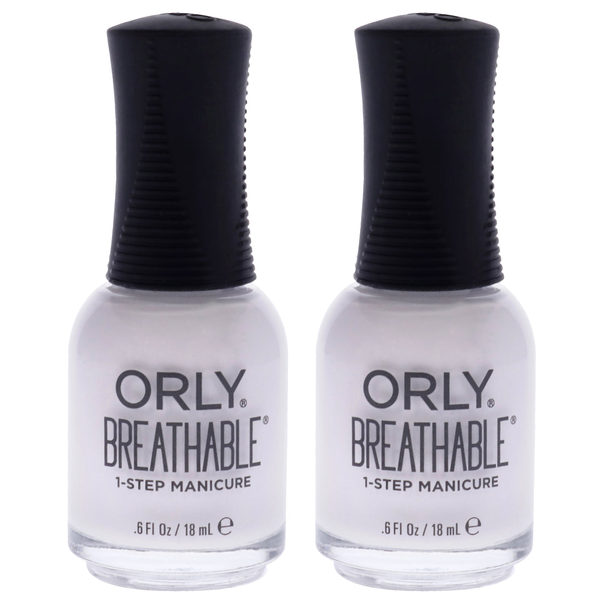 Breathable Treatment Plus Color - 20908 Barely There by Orly for Women - 0.6 oz Nail Polish - Pack of 2