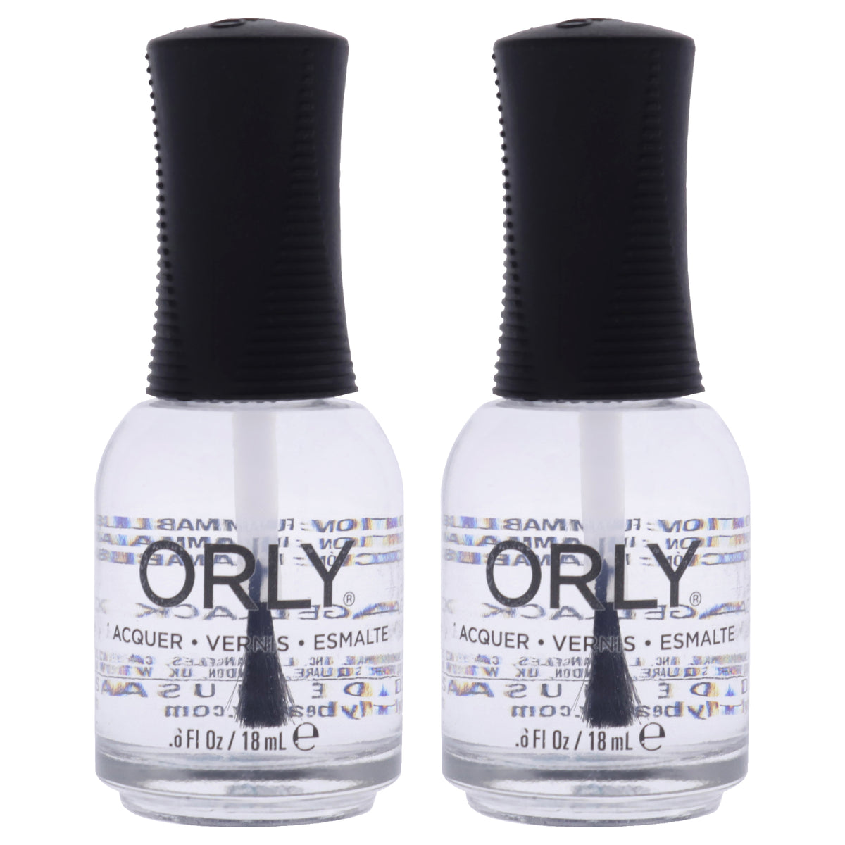 Nail Lacquer - 20065 Sealon Topcoat by Orly for Women - 0.6oz Nail Polish - Pack of 2