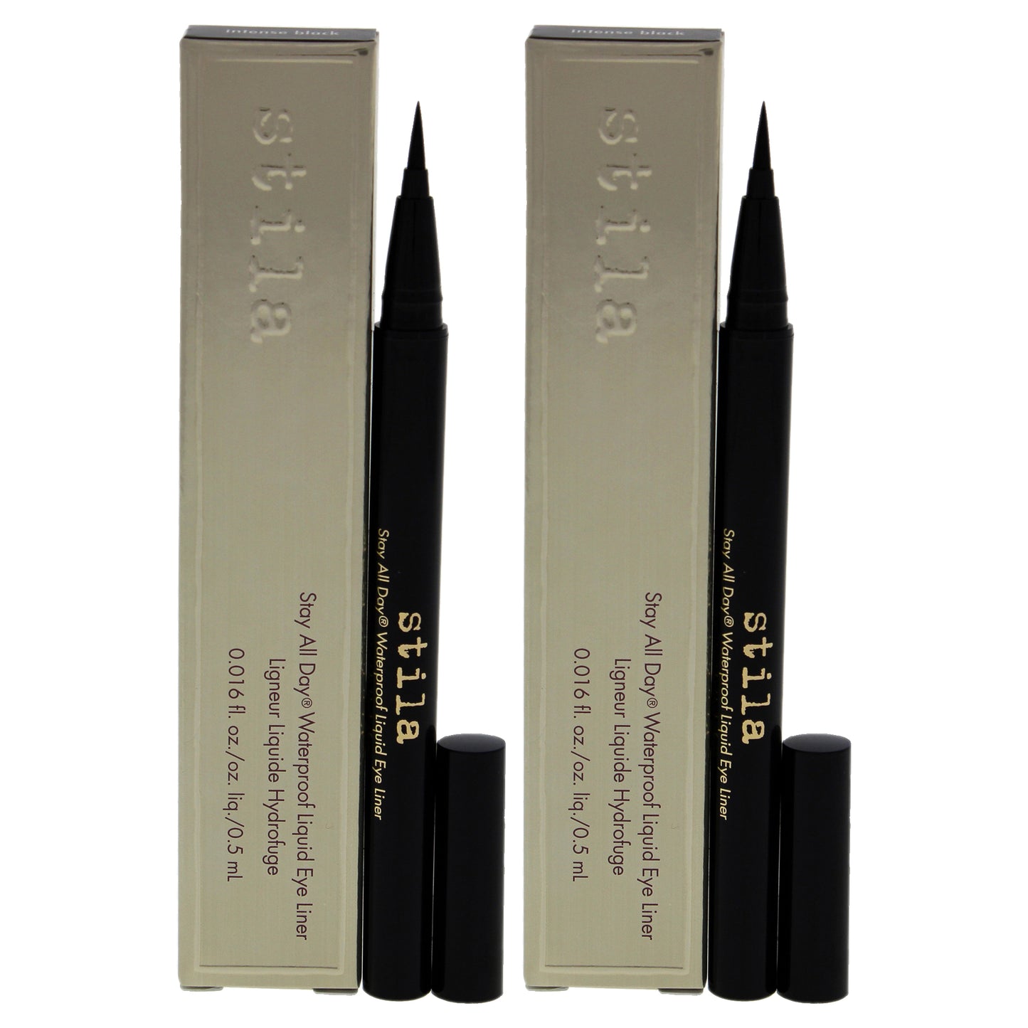 Stay All Day Waterproof Liquid Eye Liner - Intense Black - Pack of 2 0.016 oz Eyeliner