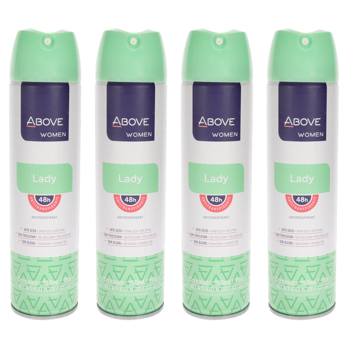 48 Hours Antiperspirant Deodorant - Lady by Above for Women - 3.17 oz Deodorant Spray - Pack of 4