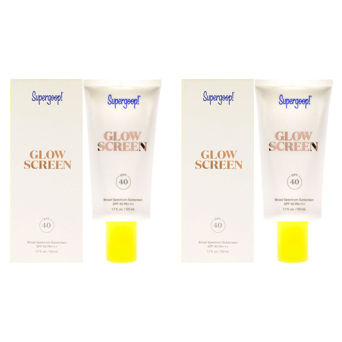 Glowscreen SPF 40 Body Lotion by Supergoop for Women - 1.7 oz Body Lotion - Pack of 2