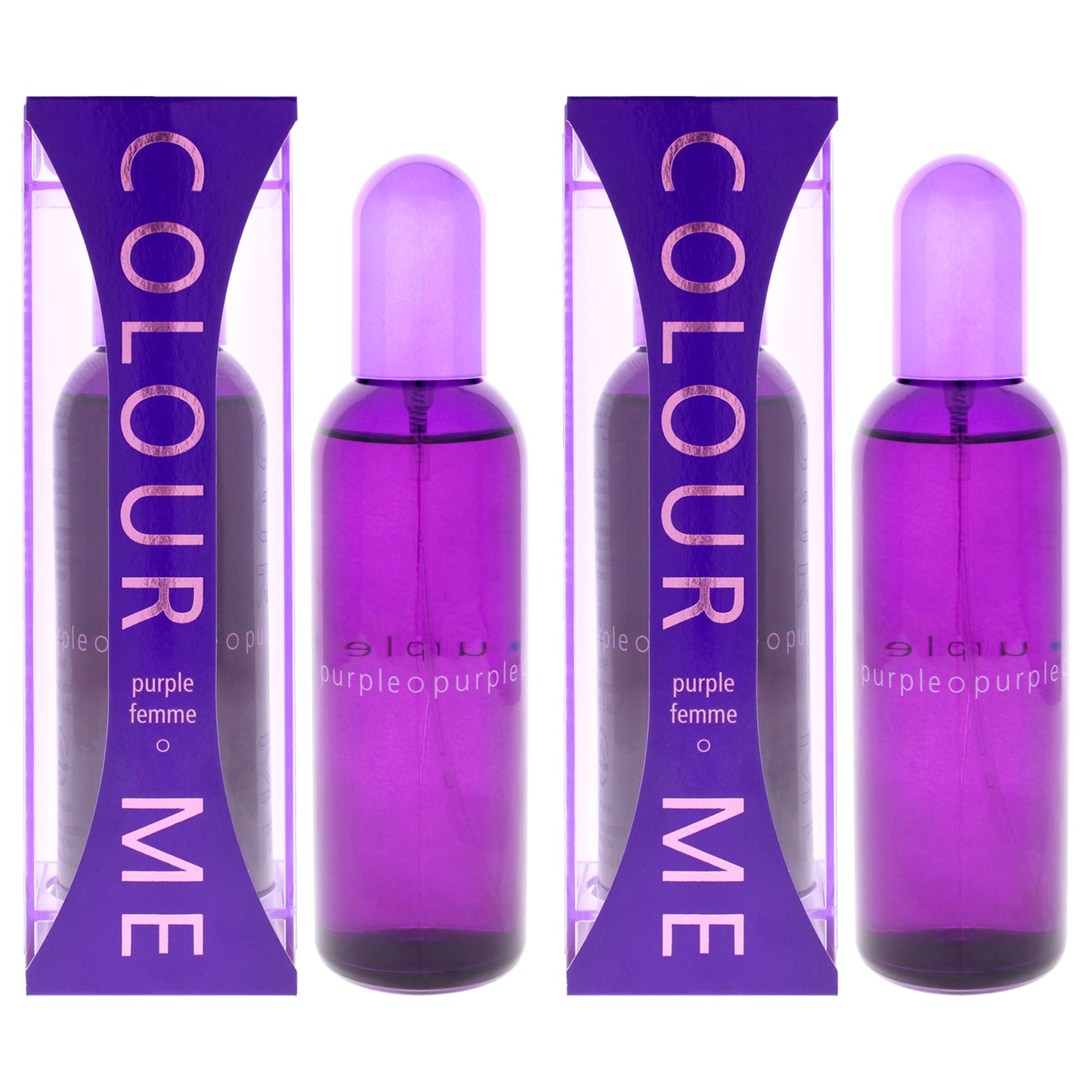 Colour Me Purple by Milton Lloyd for Women - 3.4 oz EDP Spray - Pack of 2