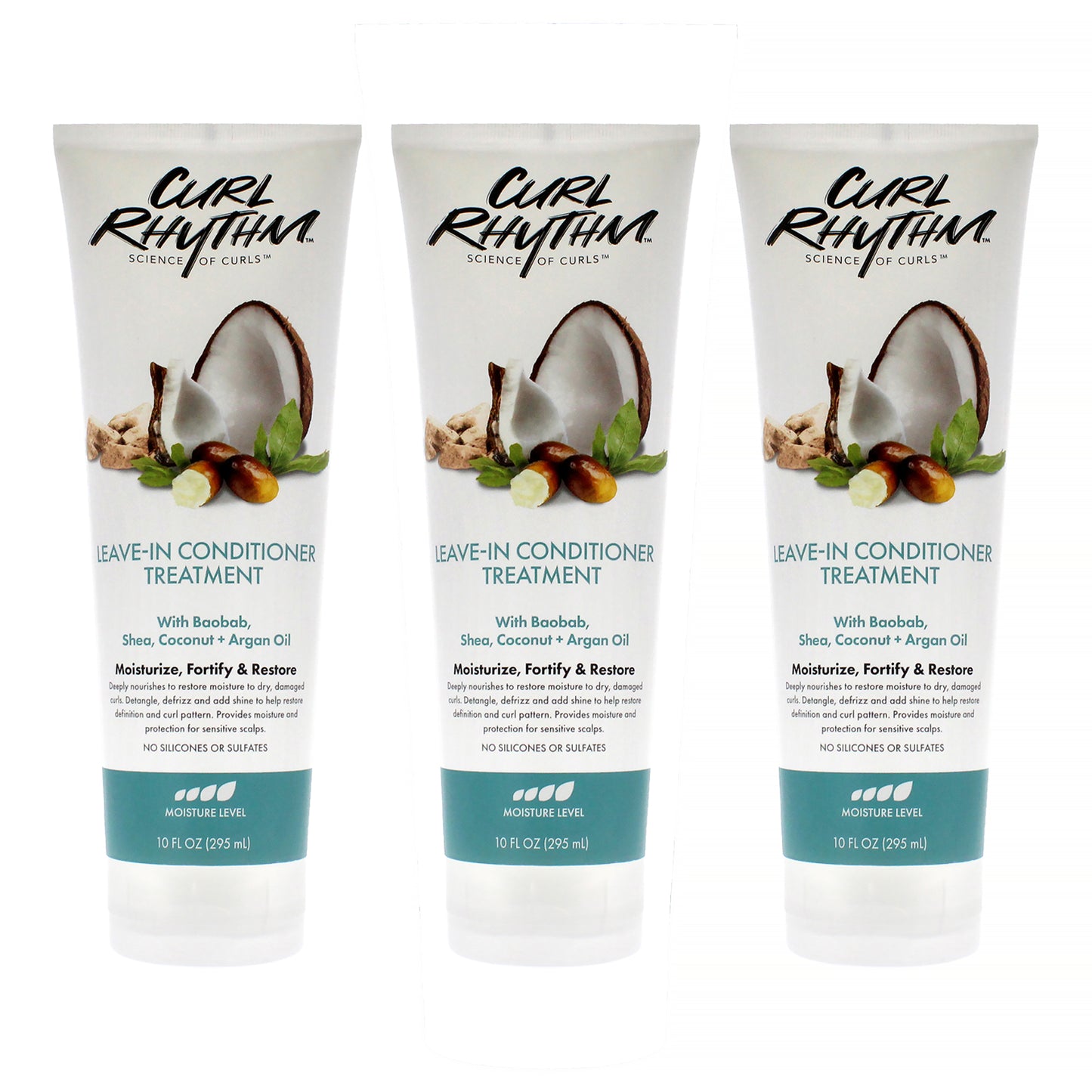 Leave-in Conditioner Treatment by Curl Rhythm for Women - 10 oz Treatment - Pack of 3