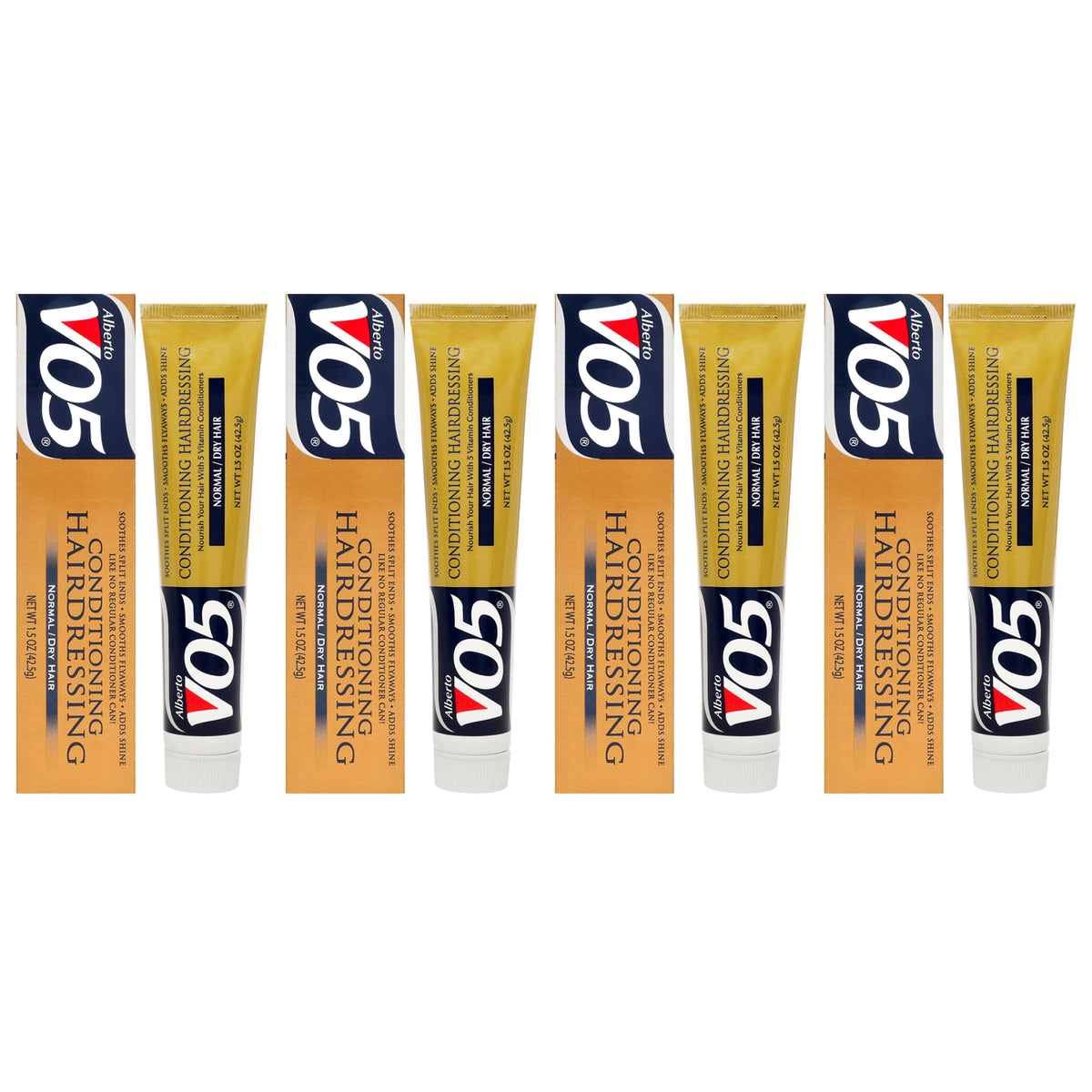 Conditioning Hairdressing - Normal to Dry Hair by Alberto VO5 for Unisex - 1.5 oz Conditioner - Pack of 4