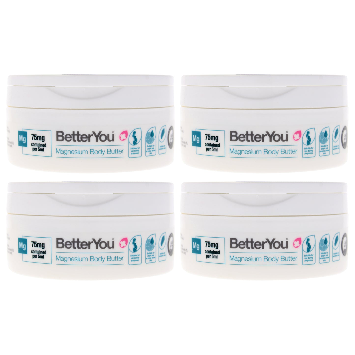 Magnesium Body Butter by BetterYou of Unisex - 6.76 oz Body Butter - Pack of 4
