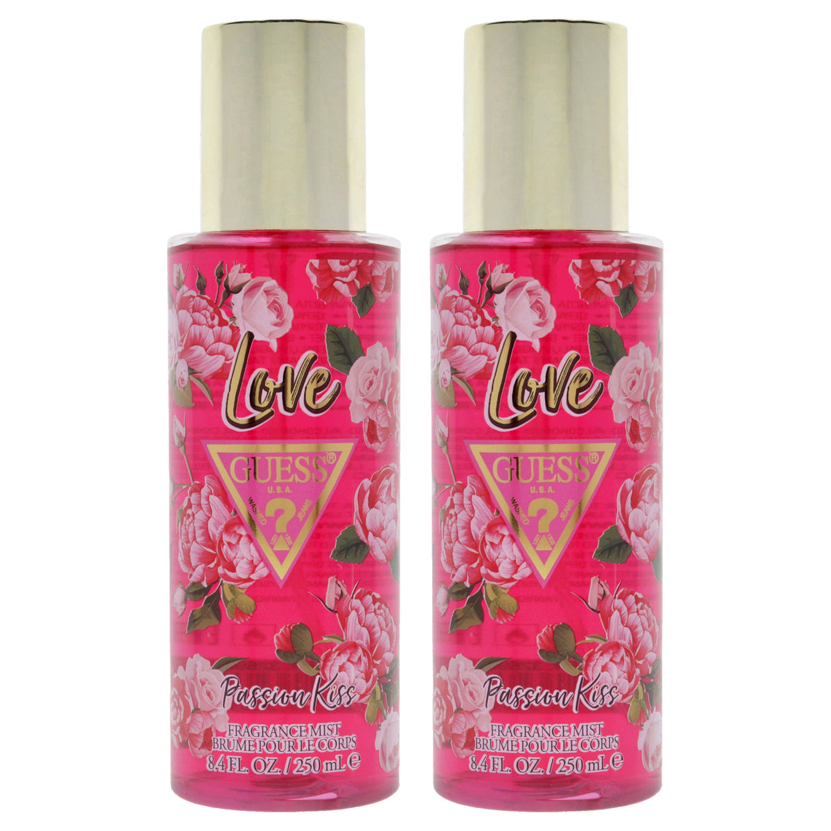 Guess Love Passion Kiss by Guess for Women - 8.4 oz Fragrance Mist - Pack of 2