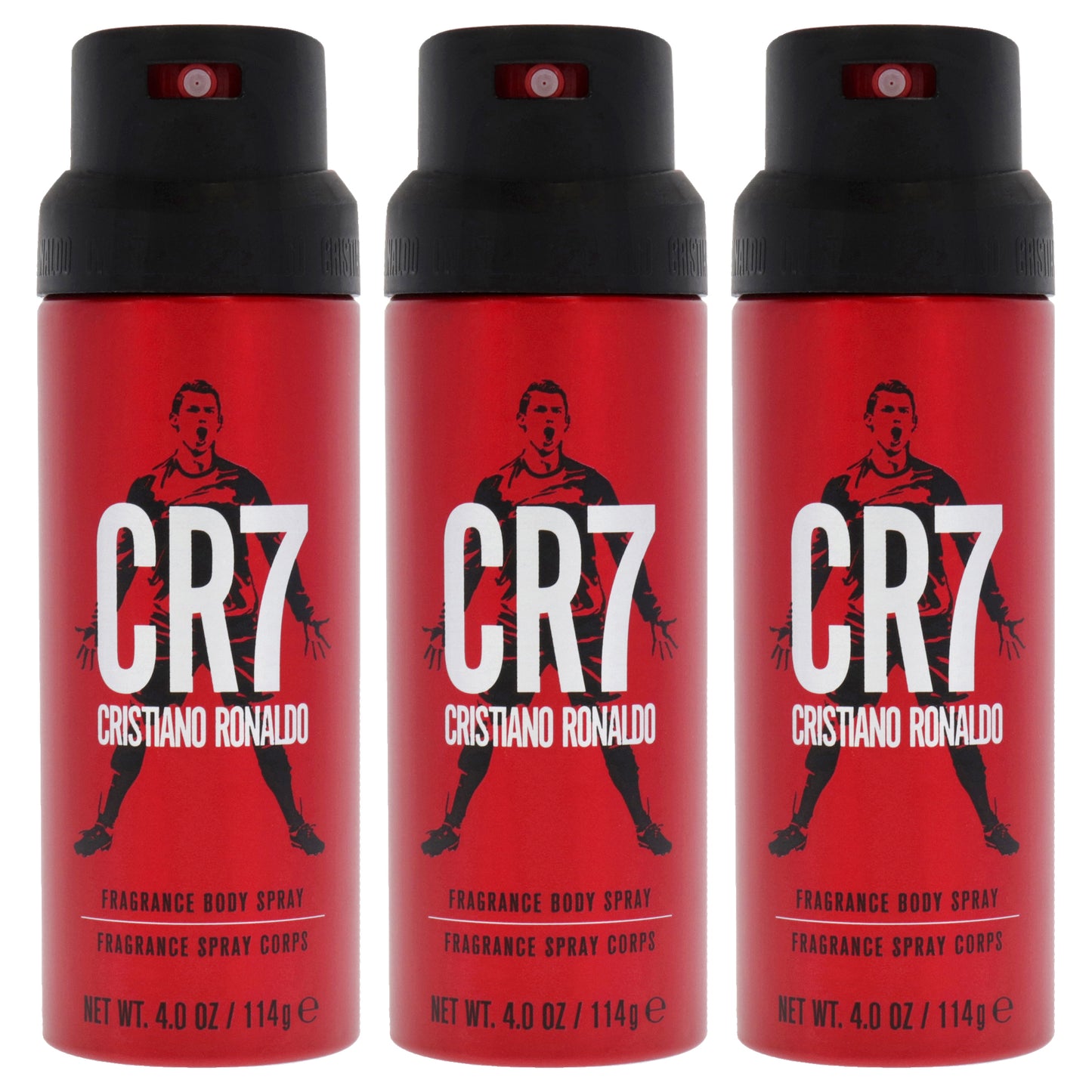 CR7 by Cristiano Ronaldo for Men - 4 oz Body Spray - Pack of 3