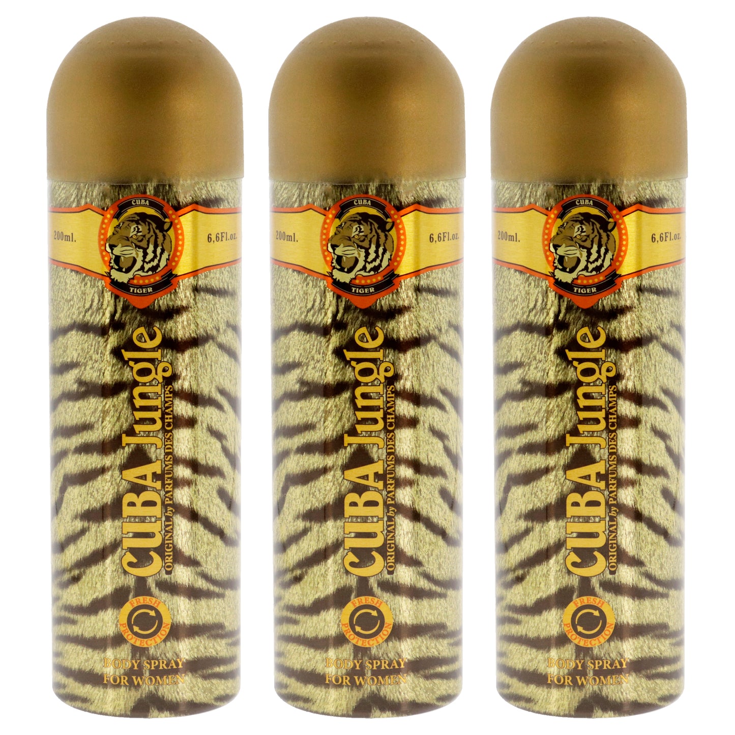 Cuba Jungle Tiger - Pack of 3 6.6 oz Body Spray
