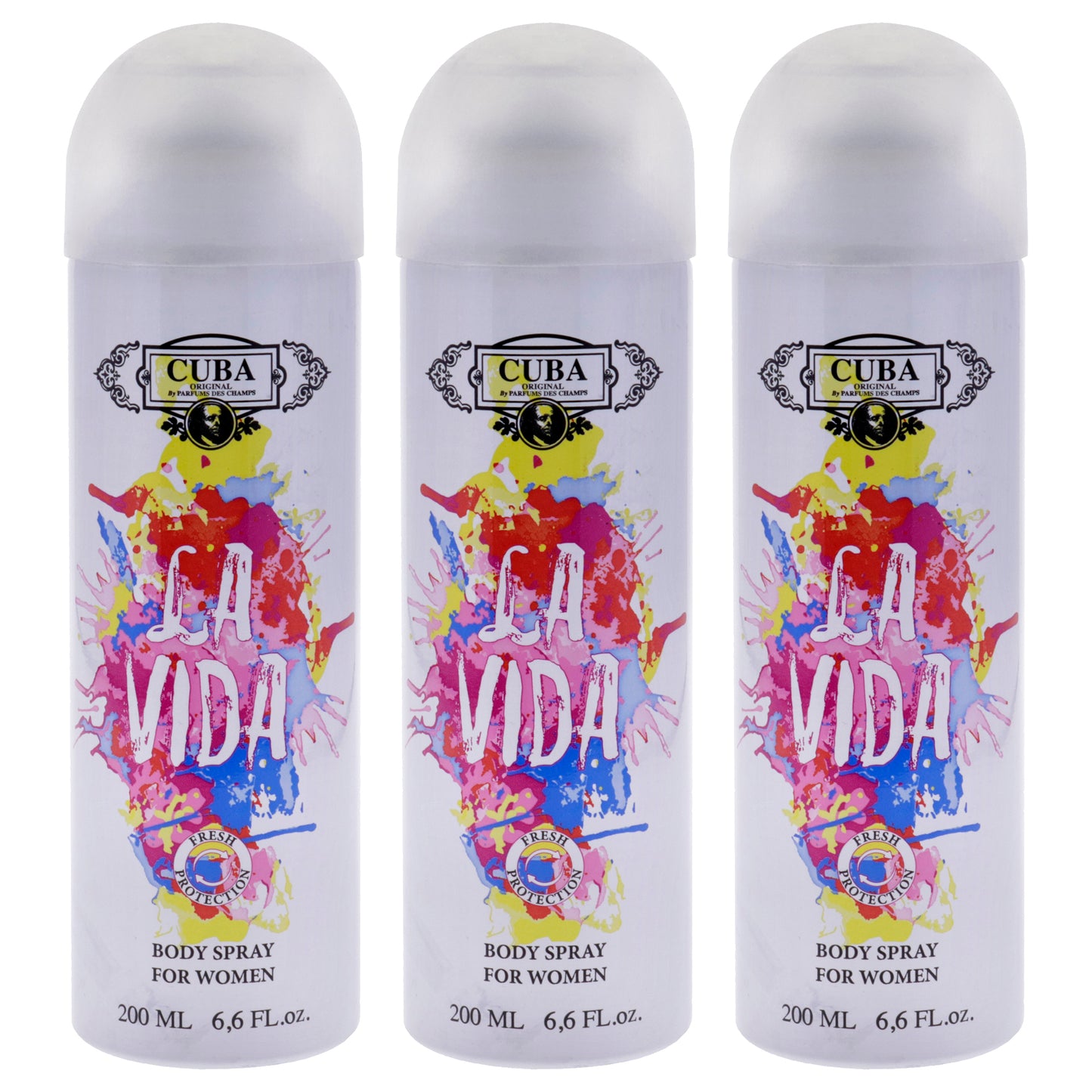 La Vida - Pack of 3 6.6 oz Body Spray