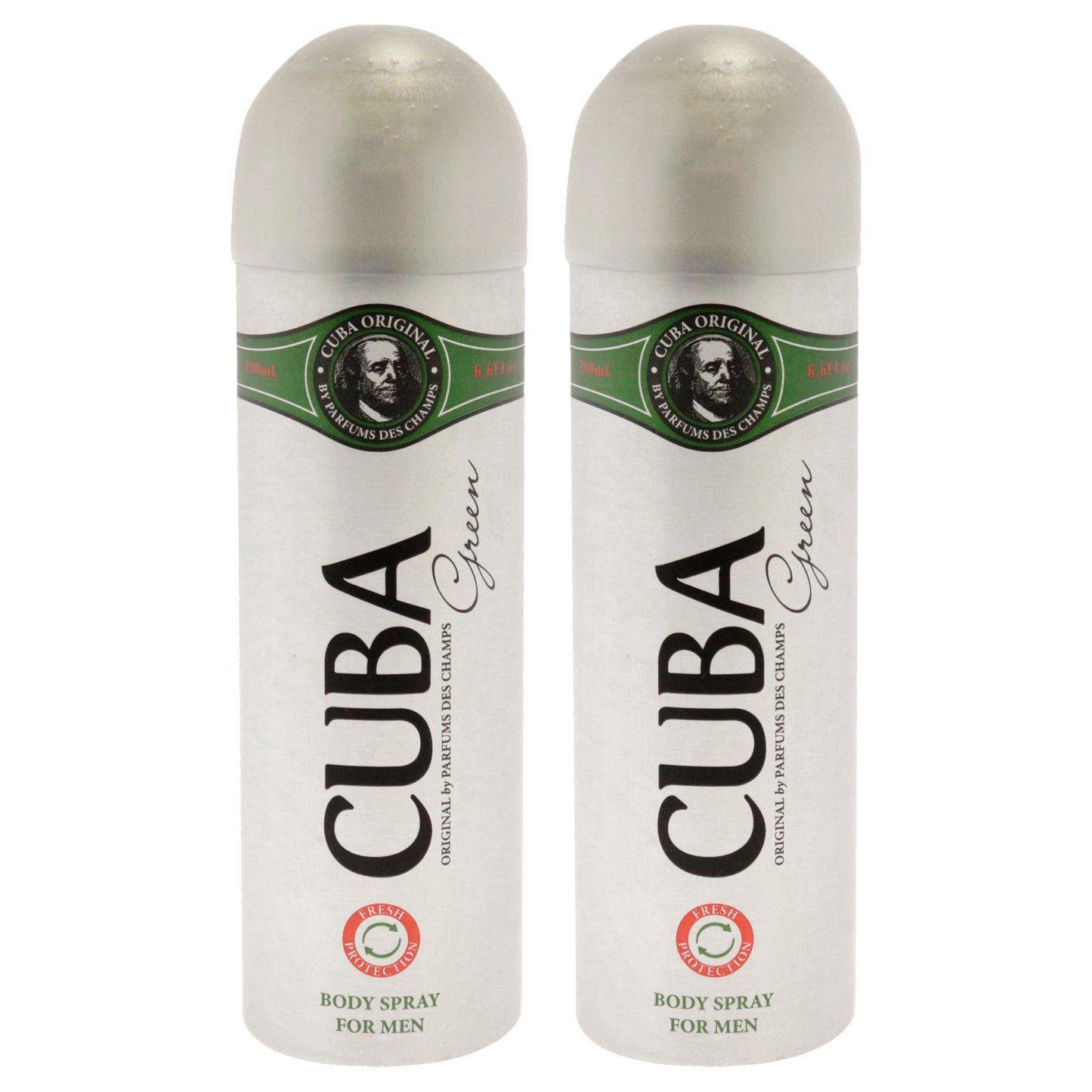 Cuba Green - Pack of 2 6.6 oz Body Spray