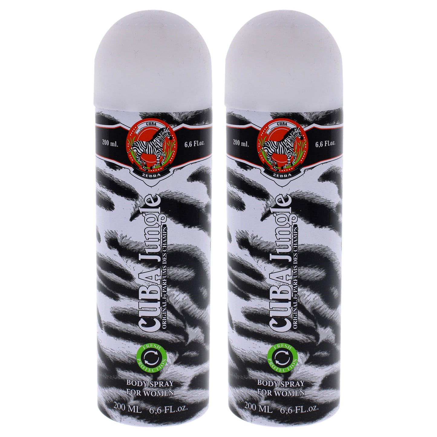 Cuba Jungle Zebra - Pack of 2 6.6 oz Body Spray