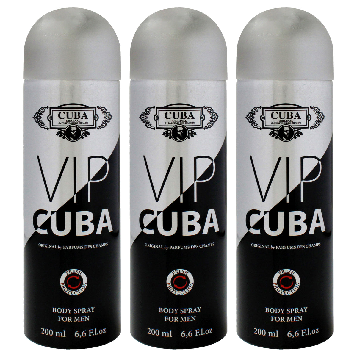 VIP by Cuba for Men - 6.6 oz Body Spray - Pack of 3