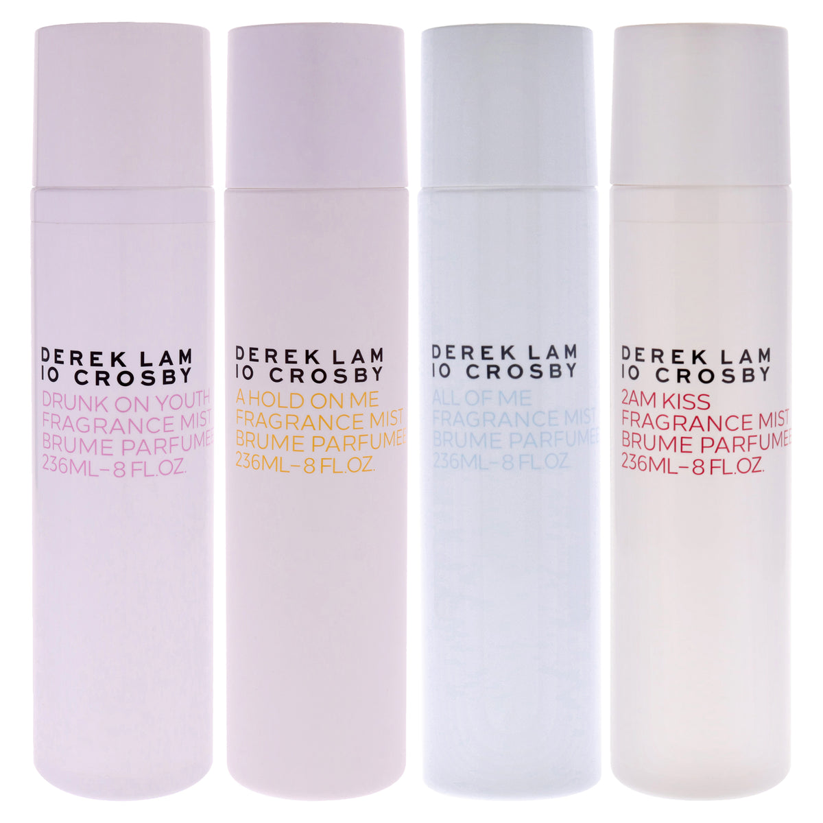 Derek Lam Fragaces Mist Kit by Derek Lam for Women - 4 Pc Kit 8oz Drunk On Youth Fragance Mist, 8oz All of Me Fragance Mist, 8oz 2AM Kiss Fragrance Mist, 8oz A Hold On Me Fragrance Mist