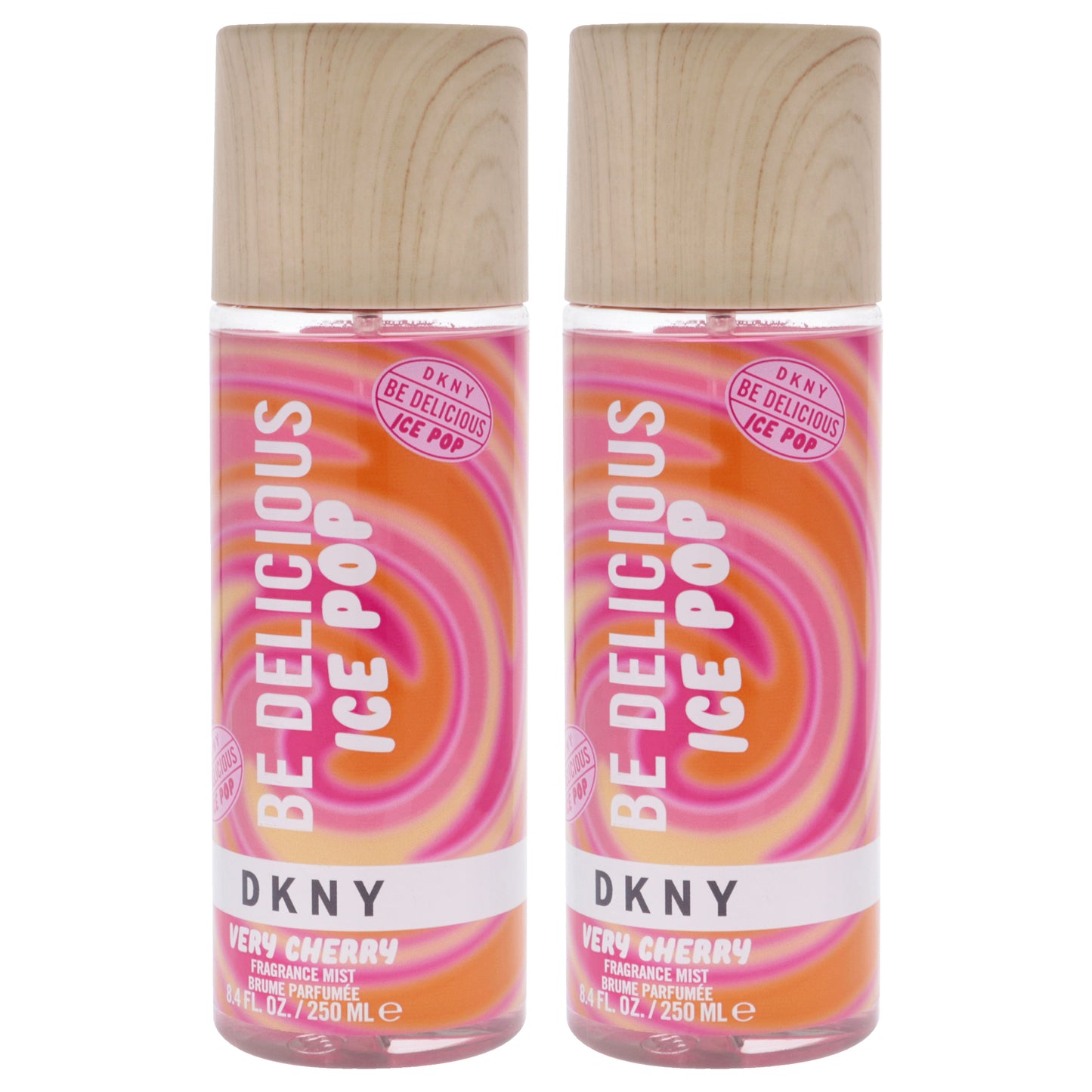 DKNY Be Delicious Ice Pop - Very Cherry by Donna Karan for Women - 8.4 oz Fragrance Mist - Pack of 2