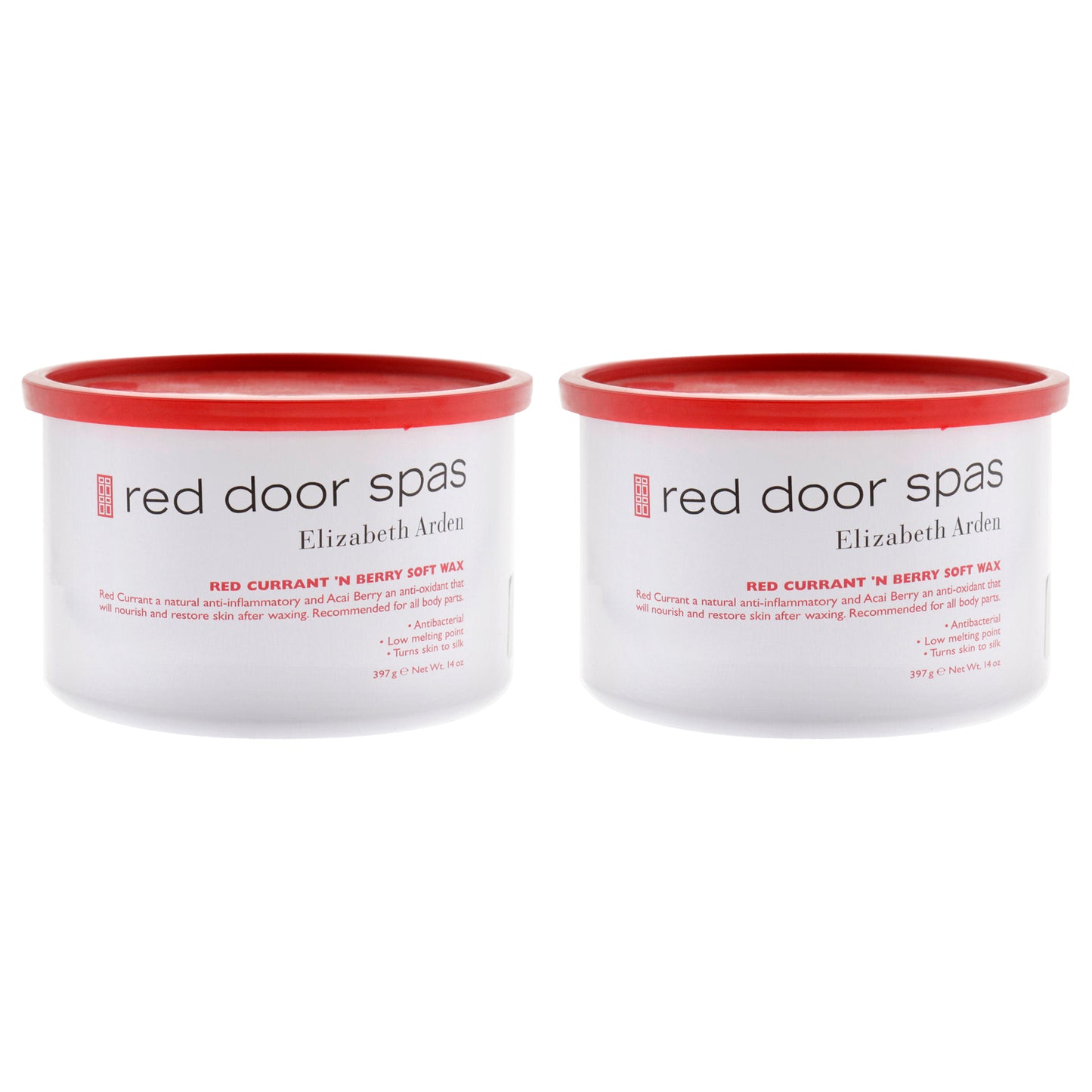 Red Door Spa Red Currant Soft Wax - Berry - Pack of 2 14 oz Wax