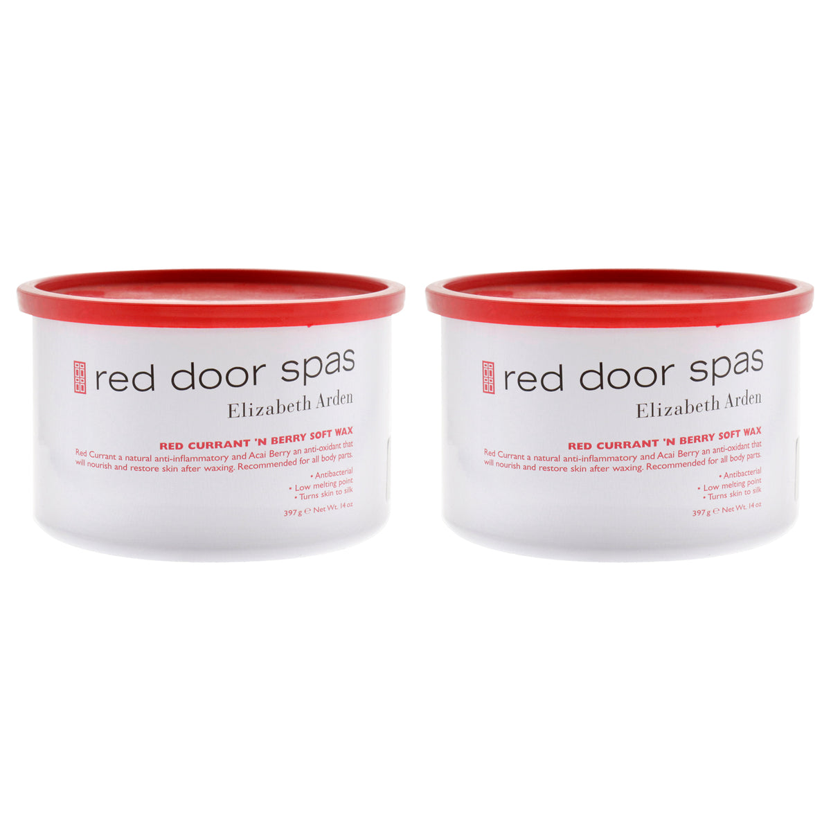 Red Door Spa Red Currant Soft Wax - Berry by Elizabeth Arden for Women - 14 oz Wax - Pack of 2