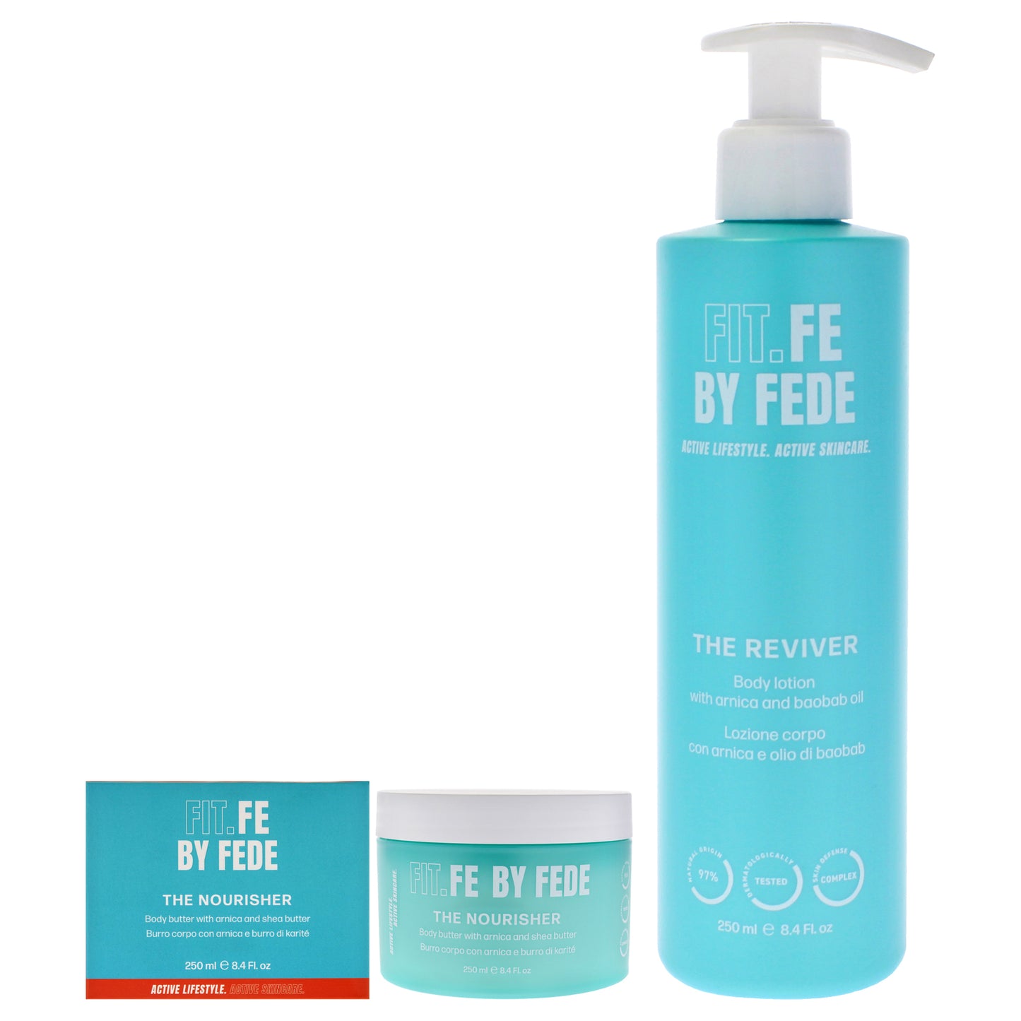 Fit.Fe By Fede kit 2 Pc Kit 8.4oz The Reviver Body Lotion