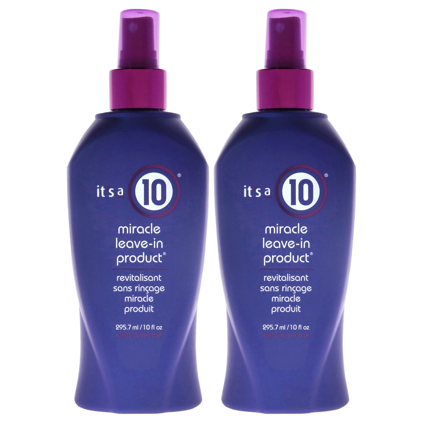 Miracle Leave In Product by Its A 10 for Unisex - 10 oz Hair Spray - Pack of 2