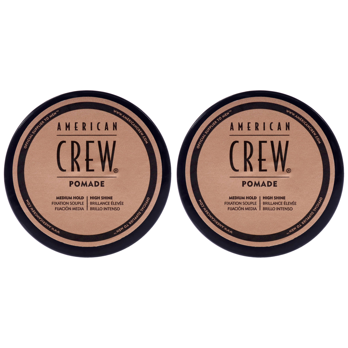 Pomade for Hold Shine by American Crew for Men - 1.7 oz Pomade - Pack of 2