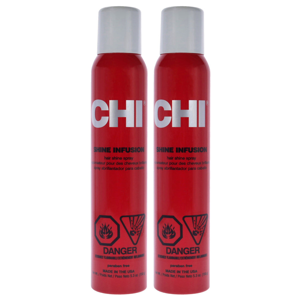Shine Infusion Spray by CHI for Unisex - 5.3 oz Hair Spray - Pack of 2