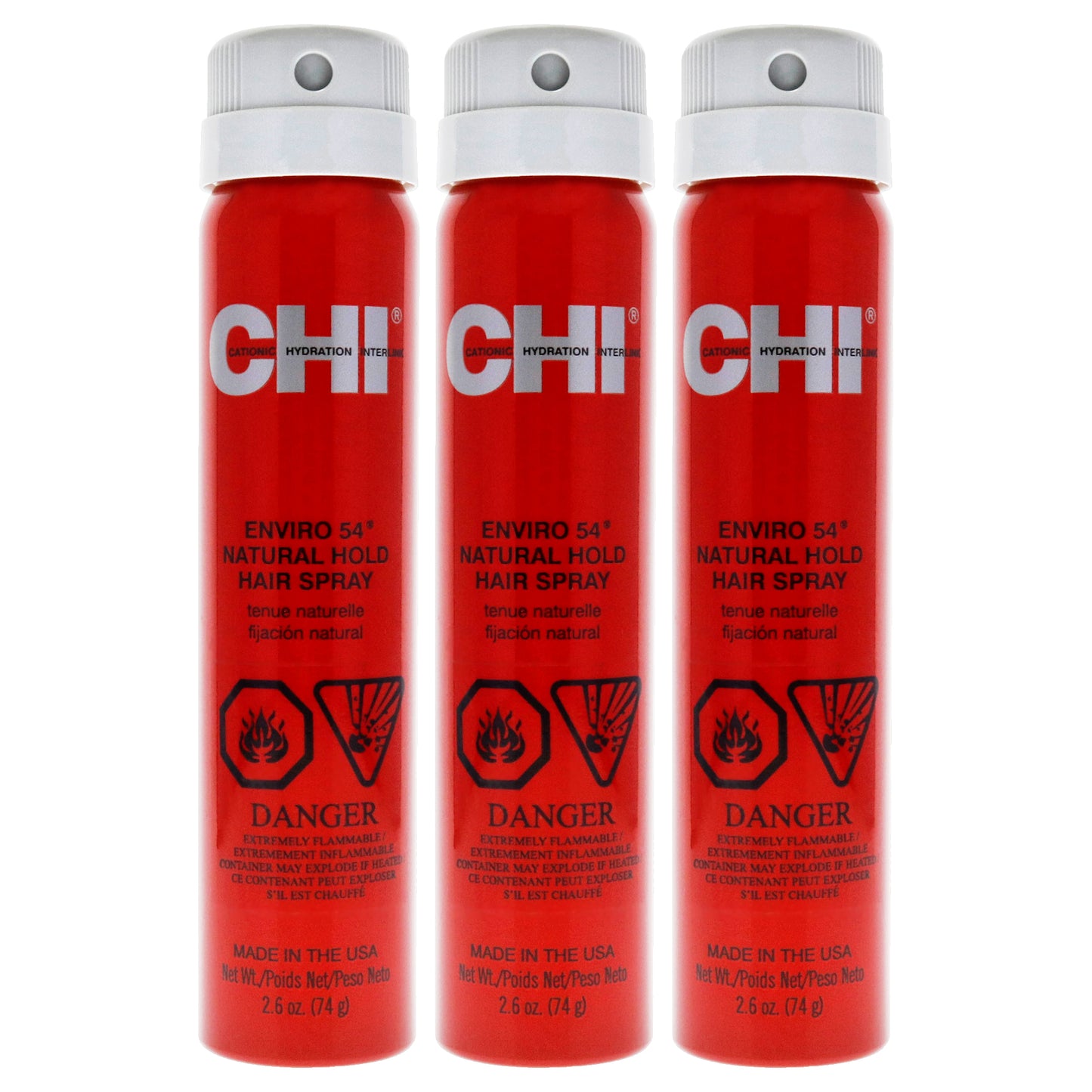 Enviro 54 Natural Hold Hairspray - Pack of 3 2.6 oz Hair Spray