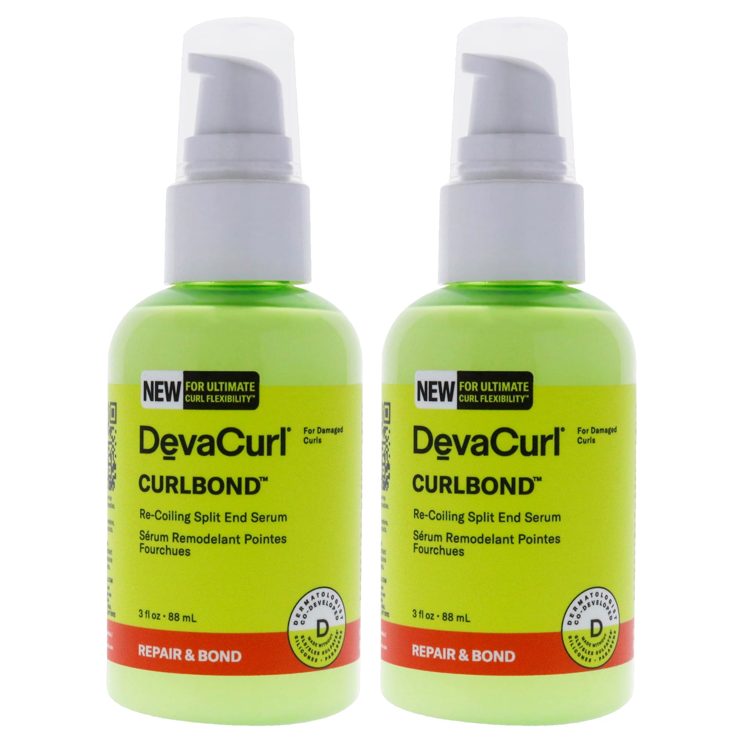 Curlbond Split and Serum by DevaCurl for Unisex - 3 oz Serum - Pack of 2