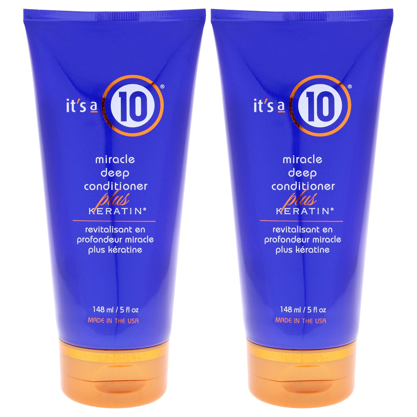 Miracle Deep Conditioner Plus Keratin by Its A 10 for Unisex - 5 oz Conditioner - Pack of 2