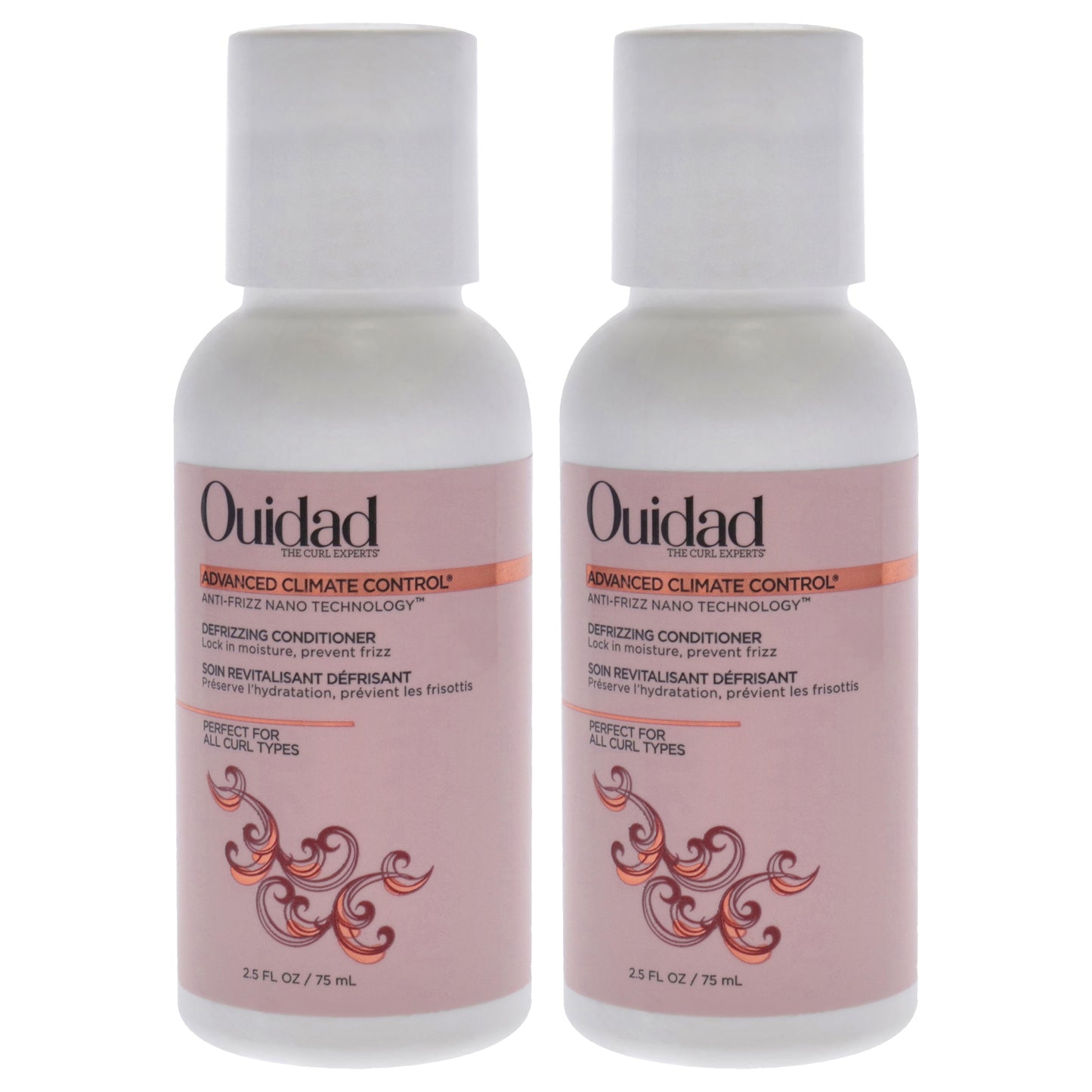 Advanced Climate Control Defrizzing Conditioner by Ouidad for Unisex - 2.5 oz Conditioner - Pack of 2
