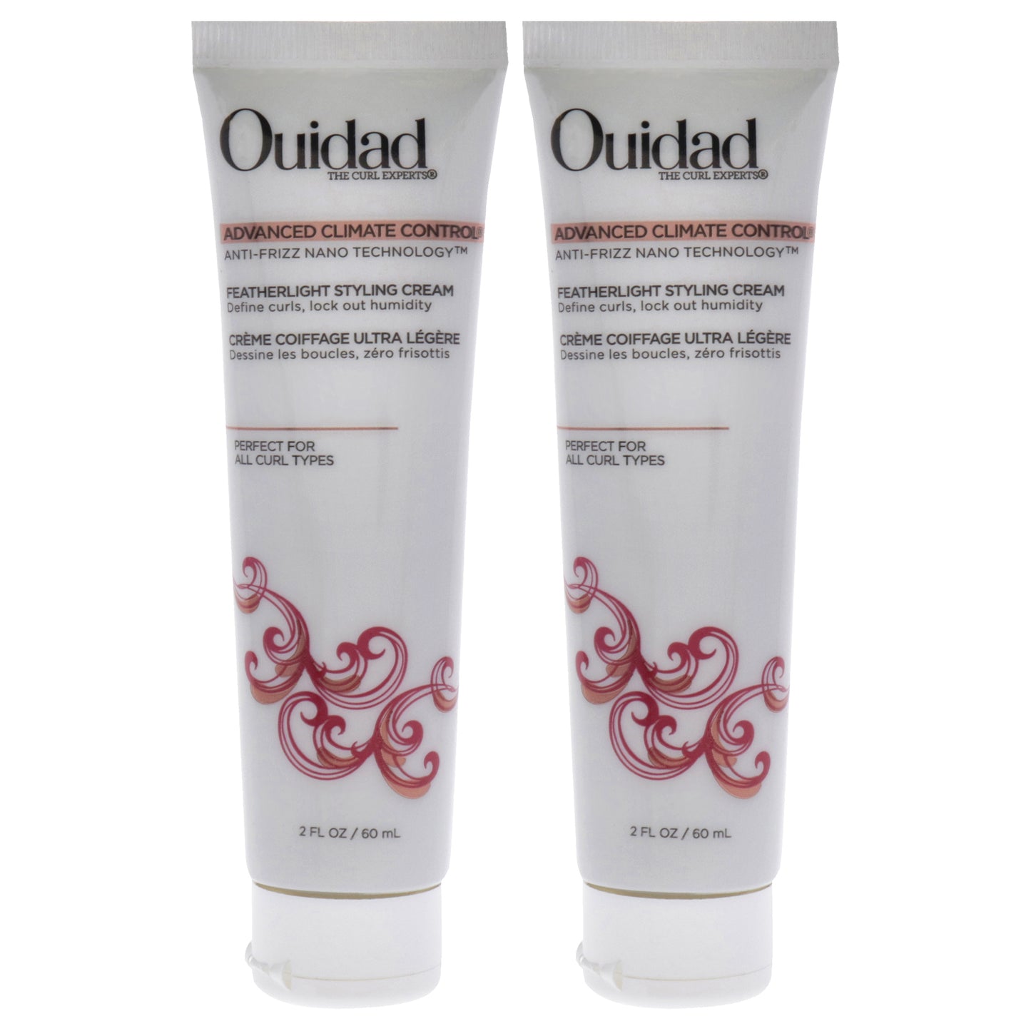 Advanced Climate Control Featherlight Styling Cream by Ouidad for Unisex - 2 oz Cream - Pack of 2
