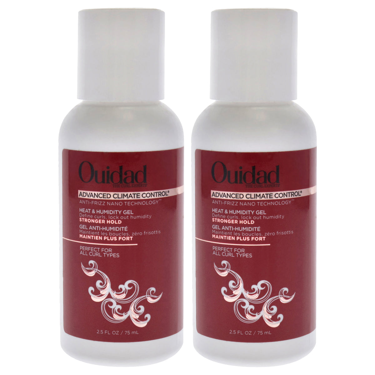 Advanced Climate Control Heat and Humidity Gel - Stronger Hold by Ouidad for Unisex - 2.5 oz Gel - Pack of 2