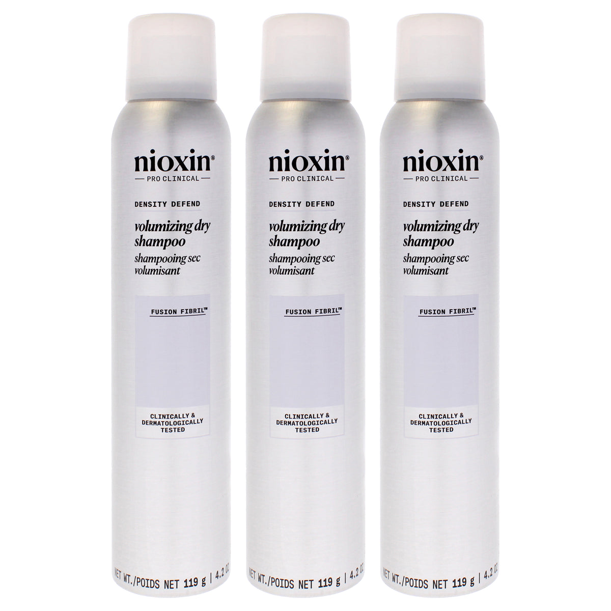 Density Defend Volumizing Dry Shampoo by Nioxin for Unisex - 4.2 oz Dry Shampoo - Pack of 3