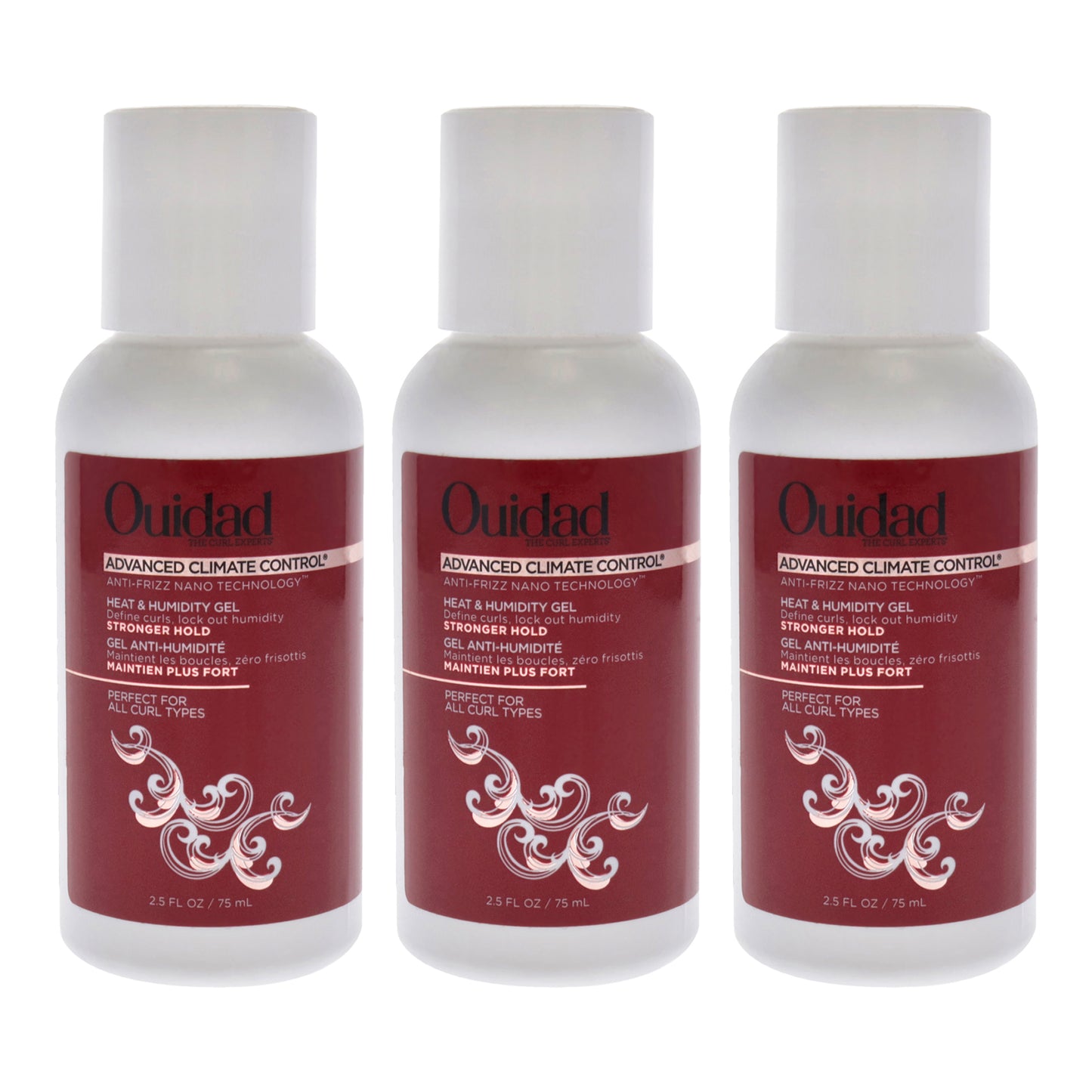 Advanced Climate Control Heat and Humidity Gel - Stronger Hold - Pack of 3 2.5 oz Gel