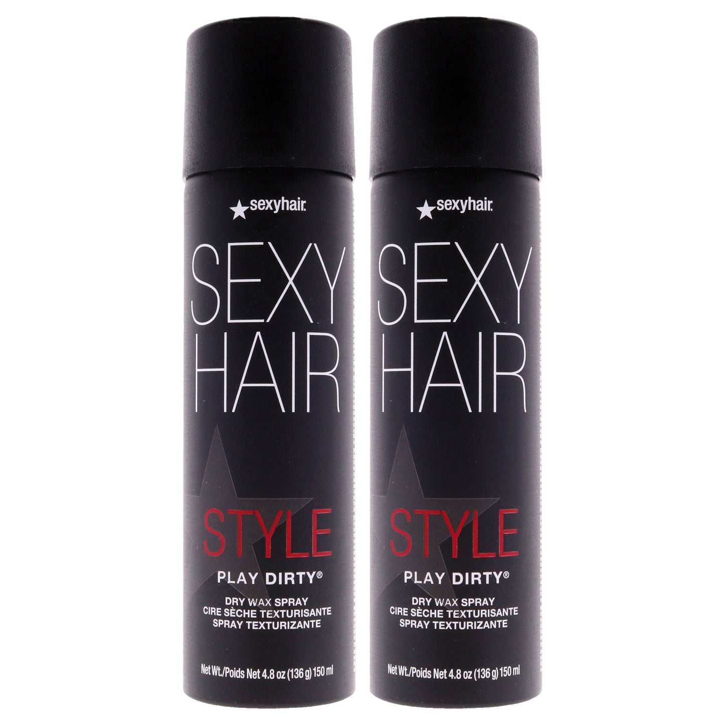 Style Sexy Hair Play Dirty Dry Wax Spray - Pack of 2 4.8 oz Spray
