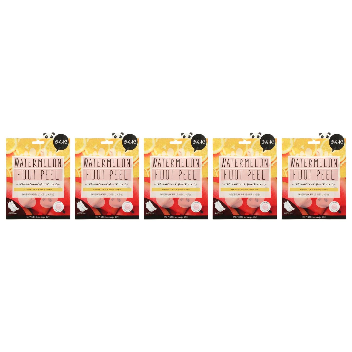 Foot Peel Mask - Watermelon - Pack of 5 1 Pair Mask