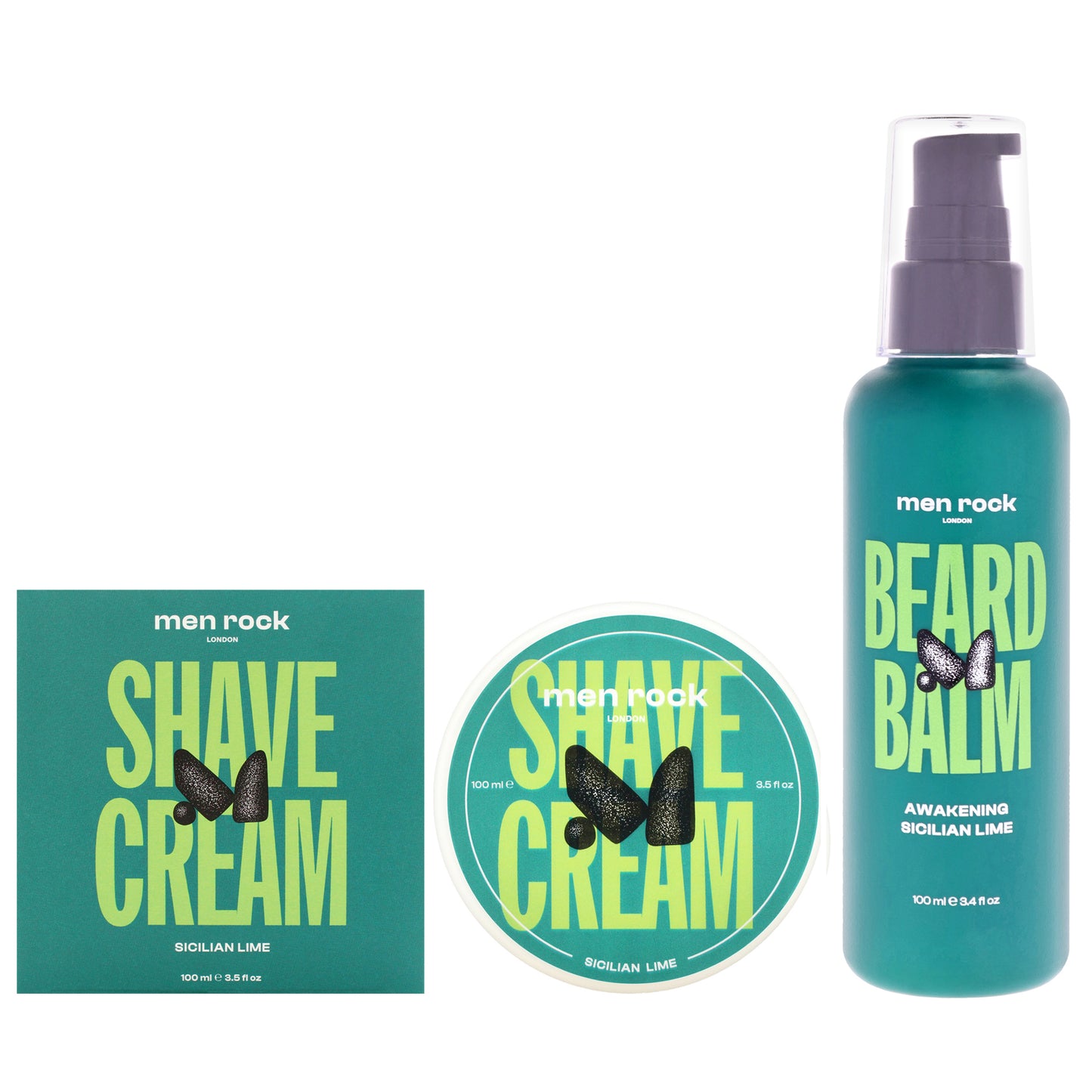 Men Rock Kit 2 Pc Kit 3.5oz Shave Cream - Sicilian Lime