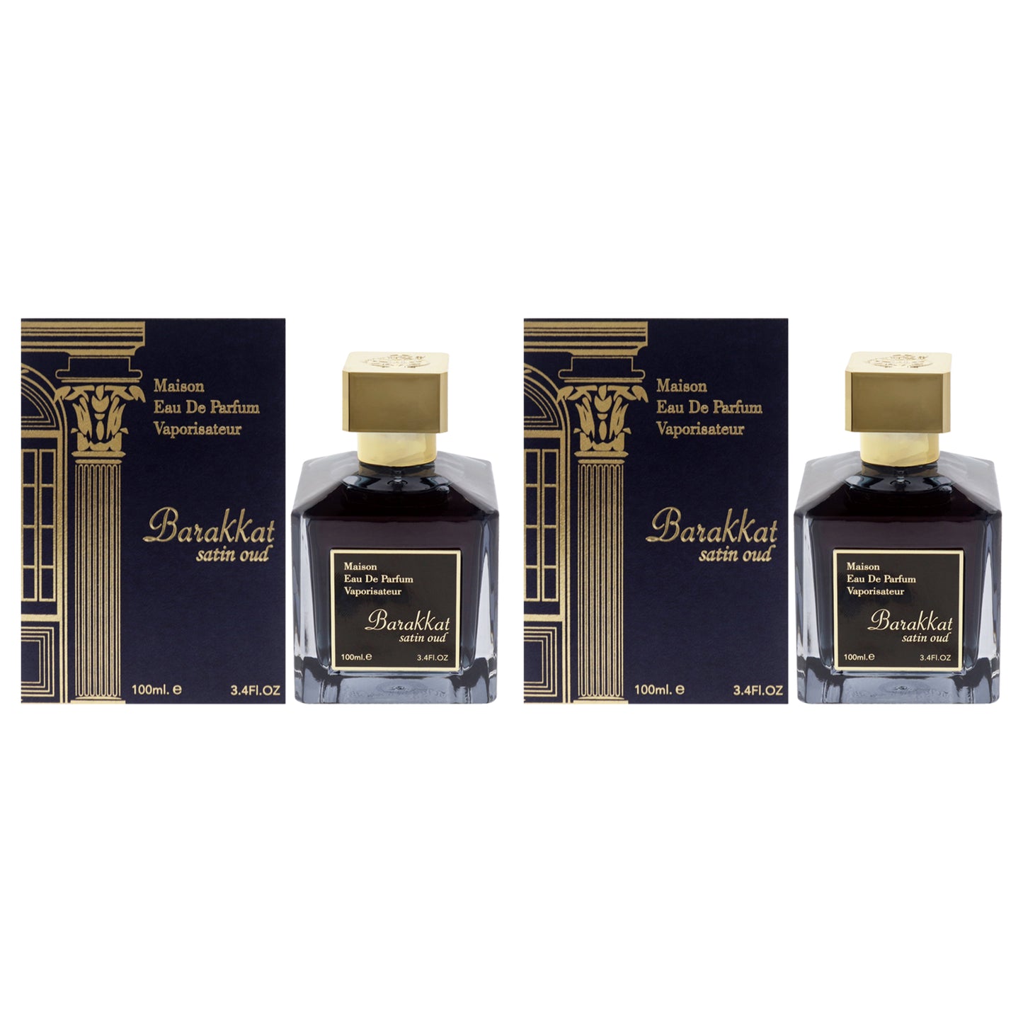 Maison Barakkat Satin Oud - Pack of 2 3.4 oz EDP Spray