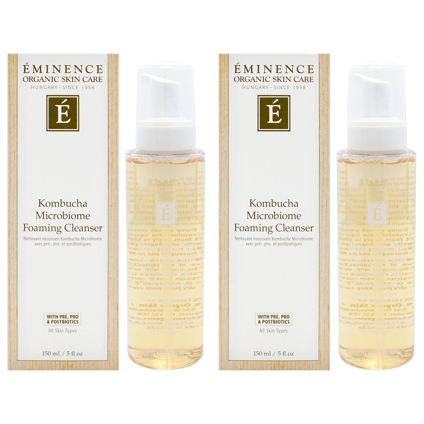 Kombucha Microbiome Foaming Cleanser - Pack of 2 5 oz Cleanser