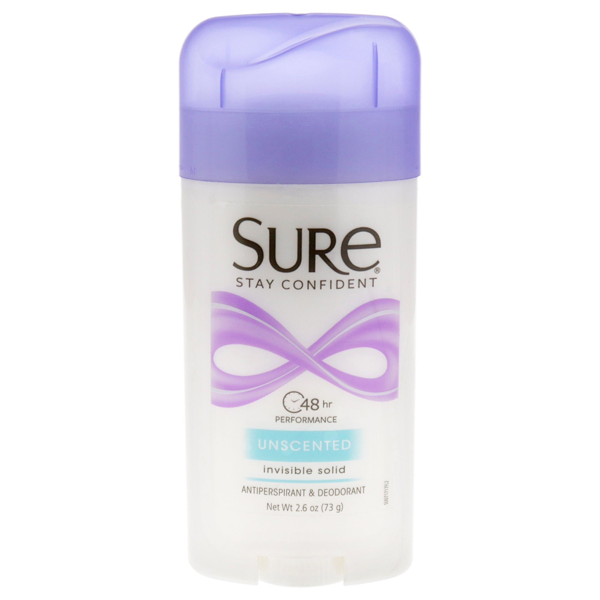 Invisible Solid Anti-Perspirant and Deodorant - Unscented by Sure for Unisex - 2.6 oz Deodorant Stick