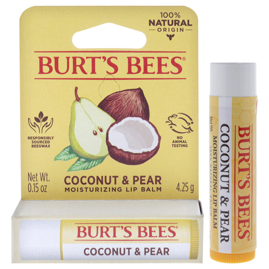 Coconut and Pear Moisturizing Lip Balm Blister by Burts Bees for Unisex - 0.15 oz Lip Balm