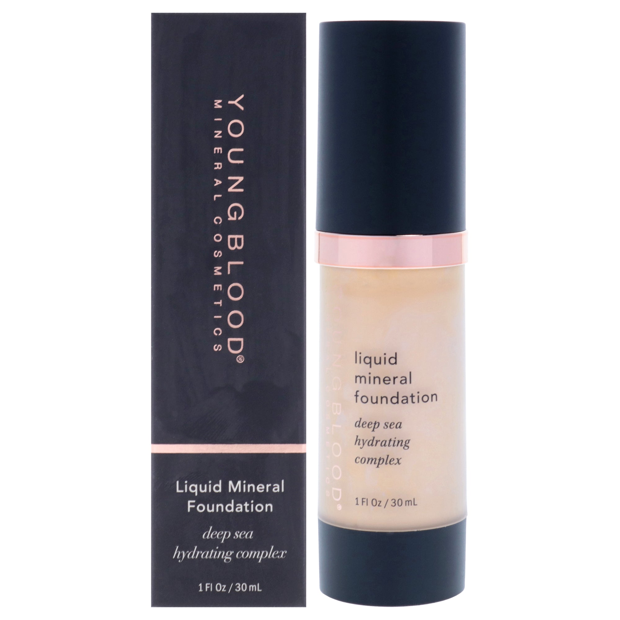 Liquid Mineral Foundation - Shell by Youngblood for Women - 1 oz Foundation