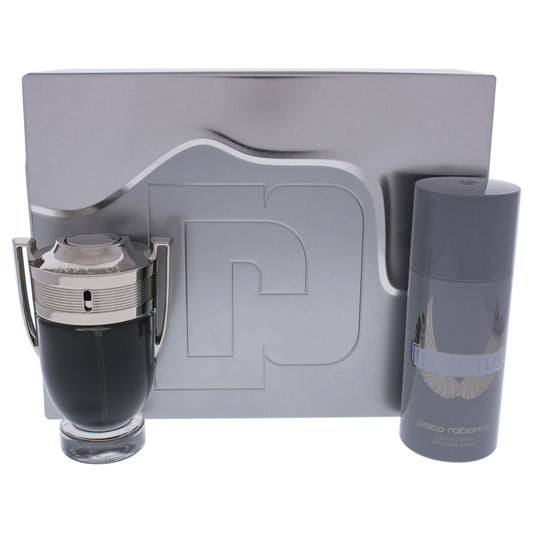Invictus by Paco Rabanne for Men - 2 Pc Gift Set 3.4oz EDT Spray, 5.1oz Deodorant Spray