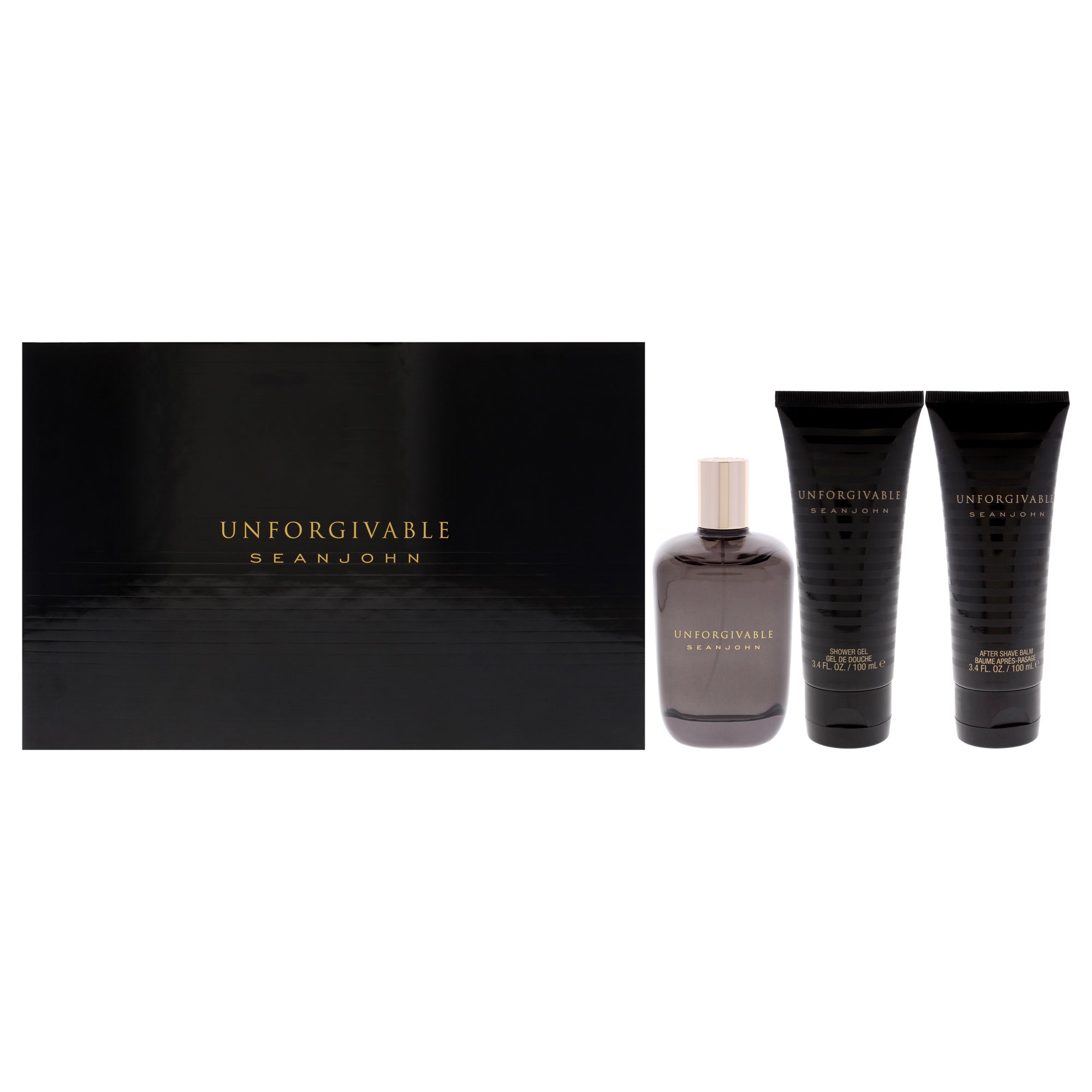 Unforgivable by Sean John for Men - 3 Pc Gift Set 4.2oz EDT Spray, 3.4oz Shower Gel, 3.4oz After Shave Balm