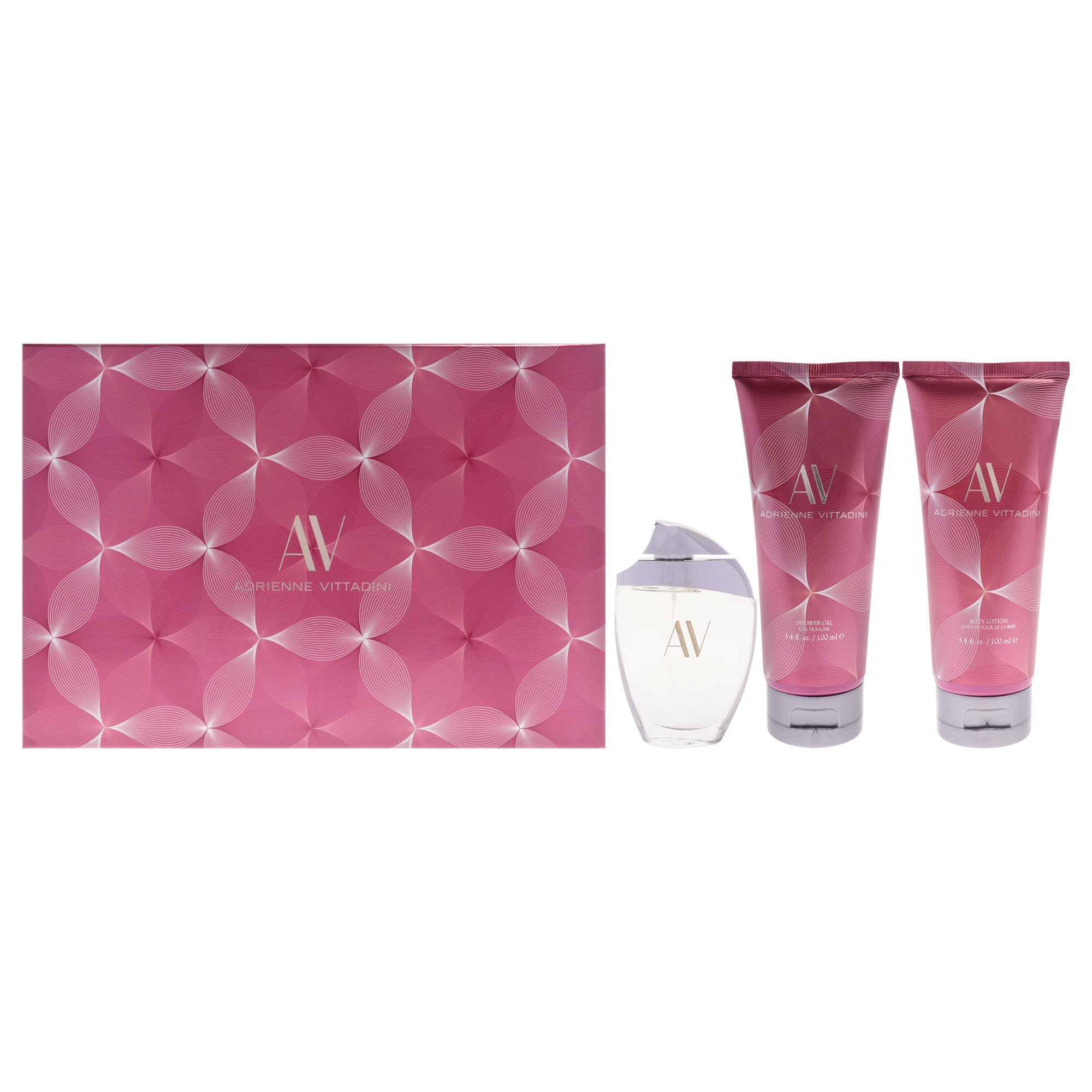 AV by Adrienne Vittadini for Women - 3 Pc Gift Set 3oz EDP Spray, 3.3oz Body Lotion, 3.3oz Shower Gel