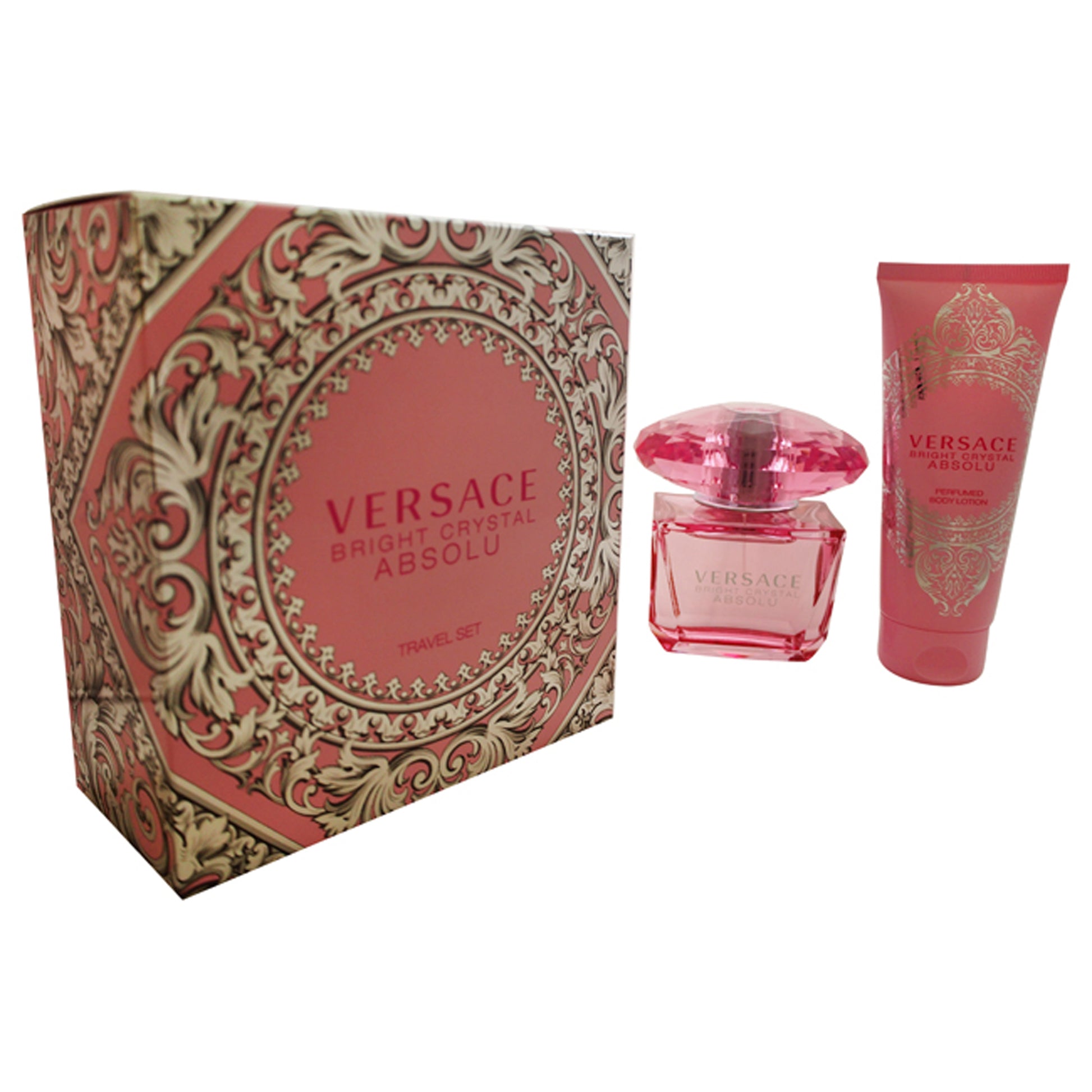 Bright Crystal Absolu by Versace for Women - 2 Pc Gift Set 3oz EDP Spray, 3.4oz Body Lotion