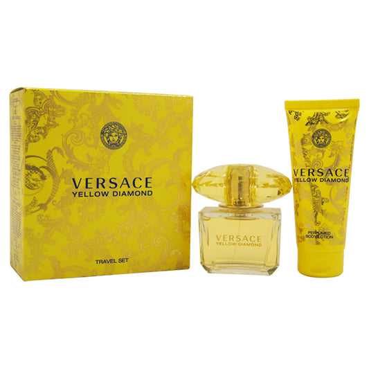 Versace Yellow Diamond by Versace for Women - 2 Pc Gift Set 3oz EDT Spray, 3.4oz Perfumed Body Lotion