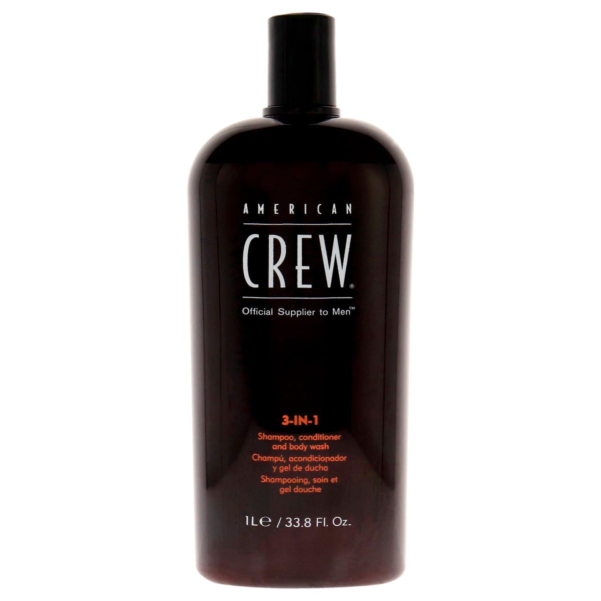 3-In-1 Shampoo, Conditioner and Body Wash by American Crew for Men - 33.8 oz Shampoo, Conditioner and Body Wash