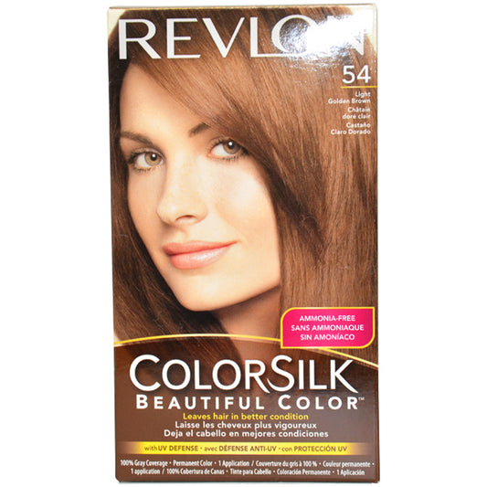 Colorsilk Beautiful Color - 54 Light Golden Brown by Revlon for Unisex - 1 Application Hair Color
