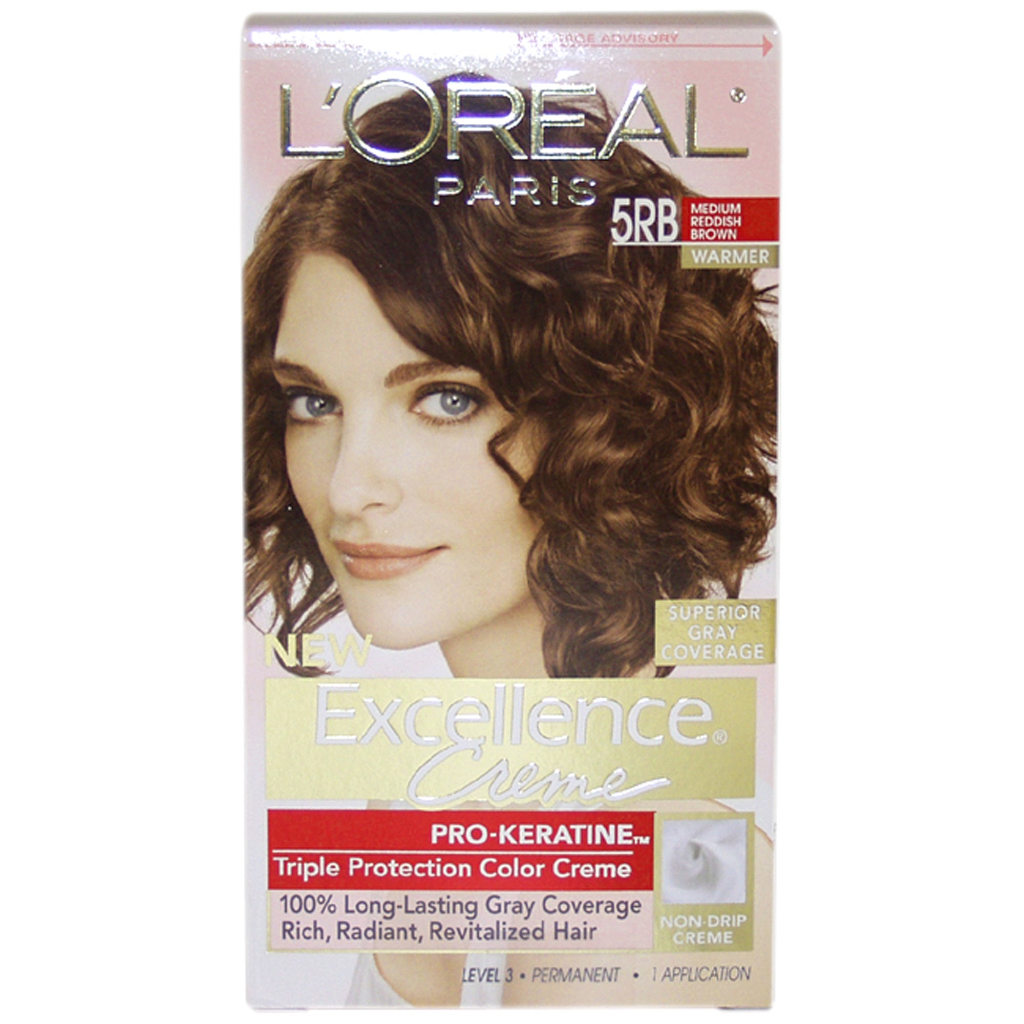 Excellence Creme Pro - Keratine - 5RB Medium Reddish Brown - Warmer by LOreal Paris for Unisex - 1 Application Hair Color