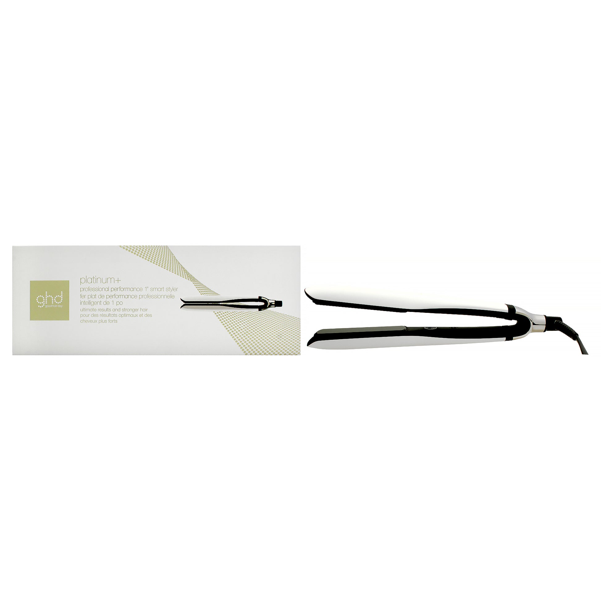 GHD Platinum Plus Professional Performance Styler Flat Iron - White by GHD for Unisex - 1 Inch Flat Iron