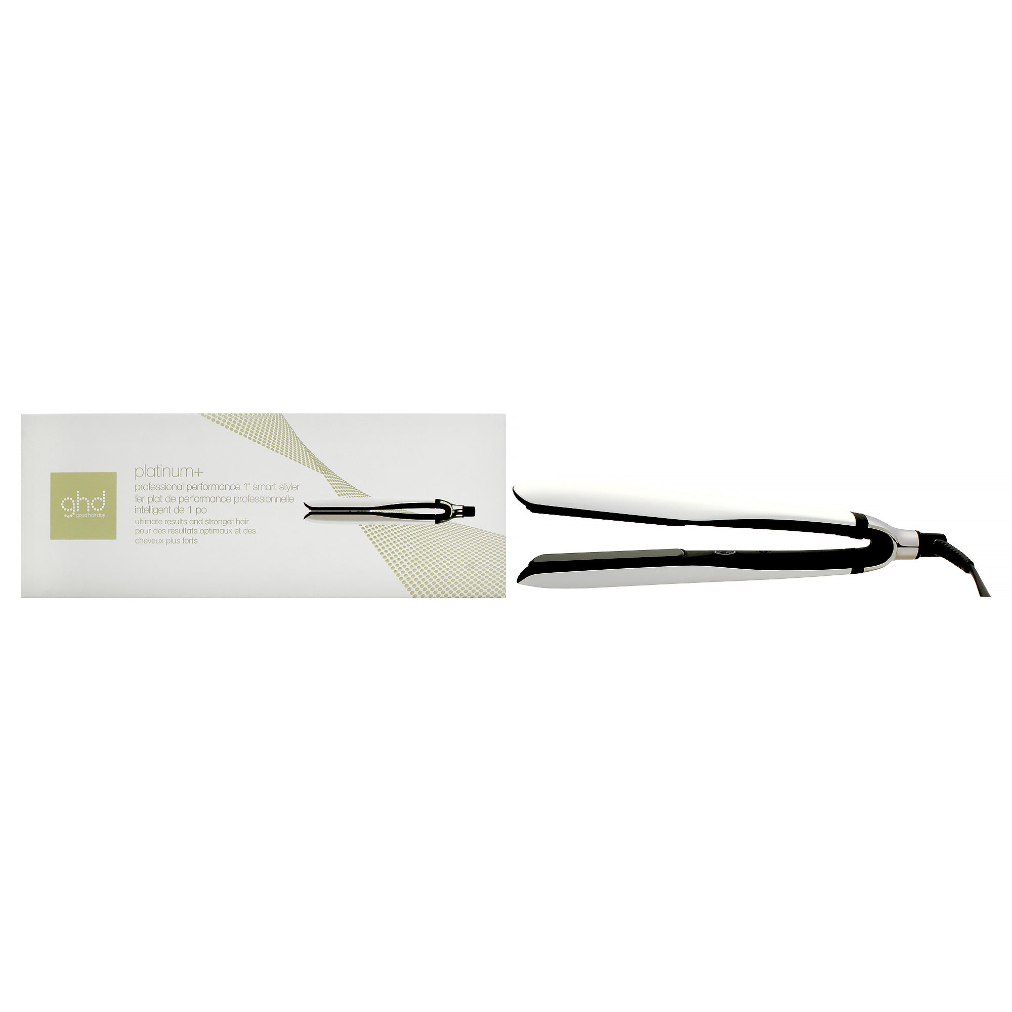GHD Platinum Plus Professional Performance Styler Flat Iron - White by GHD for Unisex - 1 Inch Flat Iron